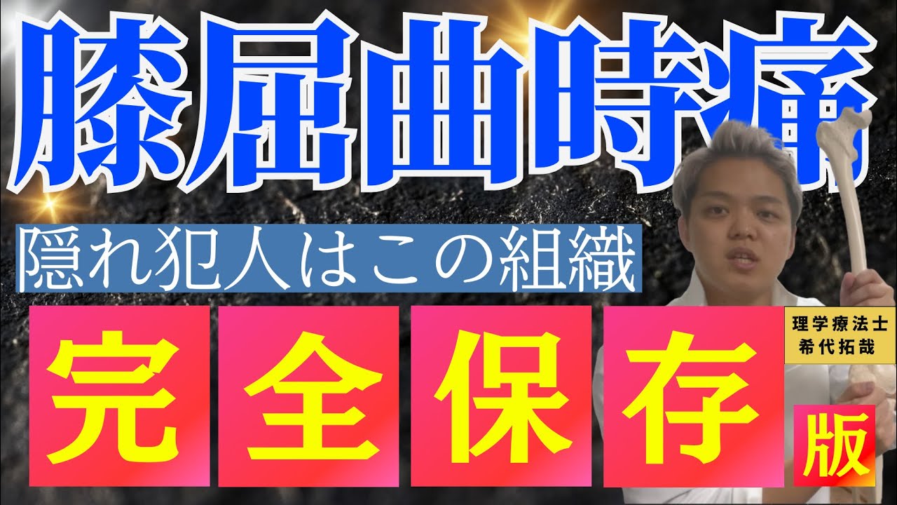 【自費治療】膝屈曲時の痛みを完全にゼロにできる!隠れ犯人はここを狙え!膝蓋上嚢リリーステクニック