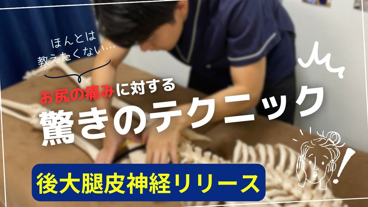 デスクワークによるお尻の痛みに有効な後大腿皮神経リリーステクニック